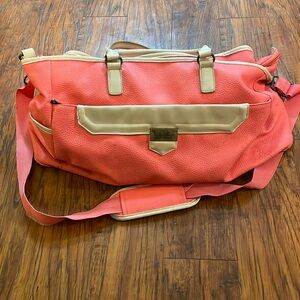 Nicole Miller New York Peach Weekender Bag